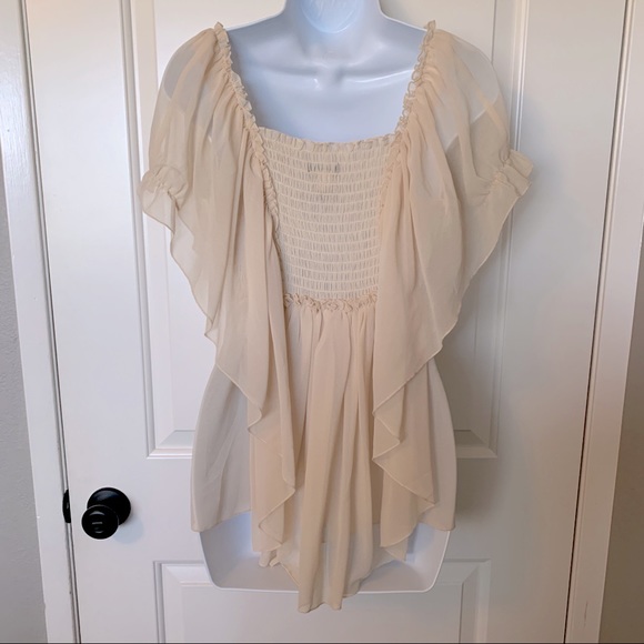 Victoria's Secret Tops Euc Victorias Secret Boho Cream Peasant Blouse Poshmark